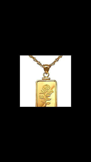 PAMP ROSA 5G .999 FINE GOLD BAR NECKLACE