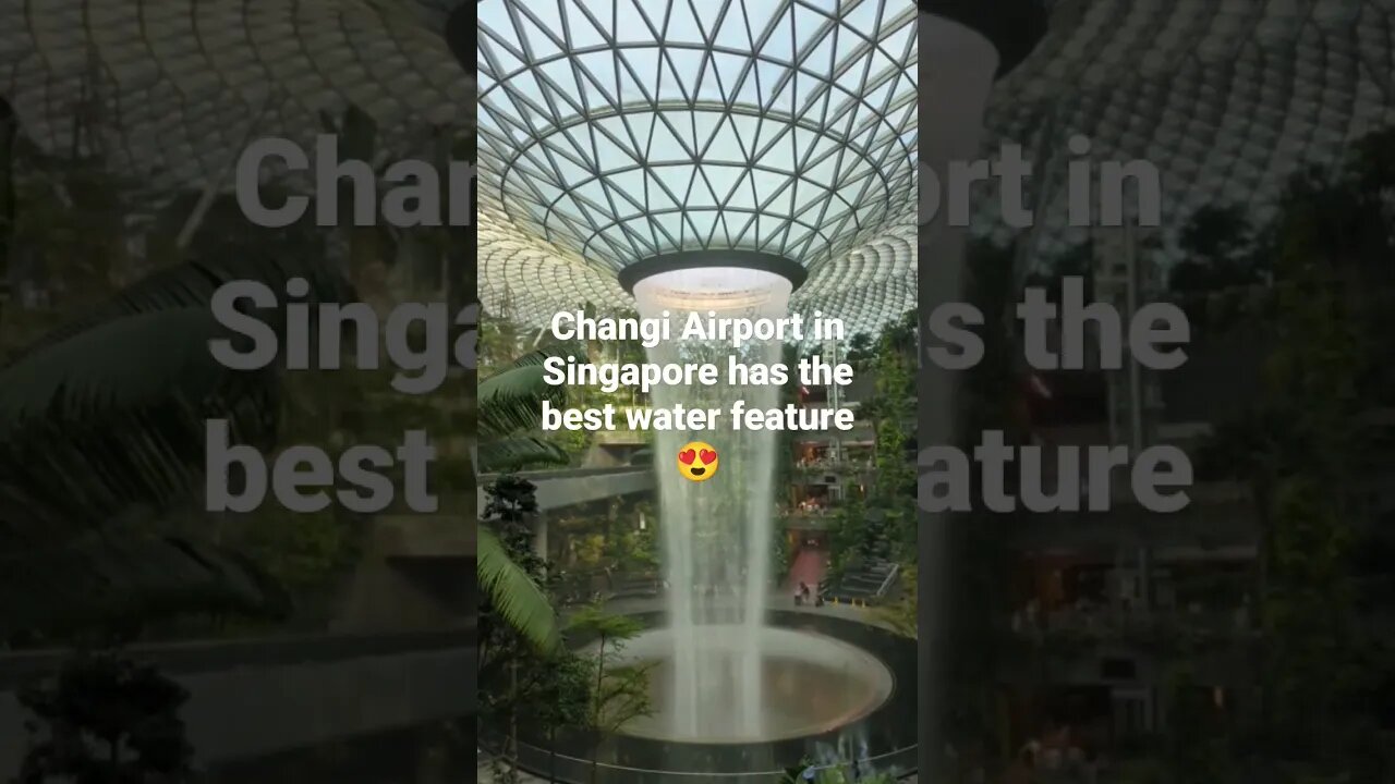 Changi Airport in Singapore has the best water feature 😍