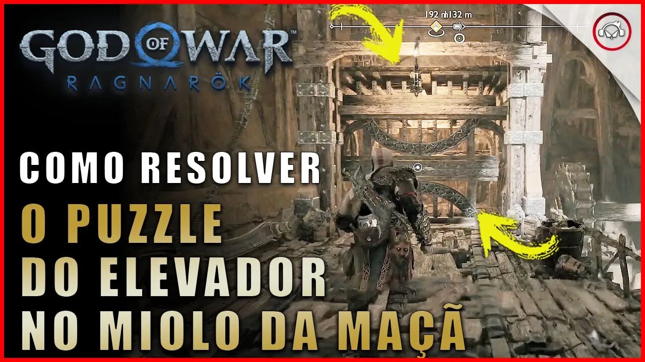 God of war Ragnarok, Como resolver o puzzle do elevador no Miolo da Maçã | Super dica