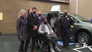 Local organizations donate handicap accessible van to wounded BPD sergeant