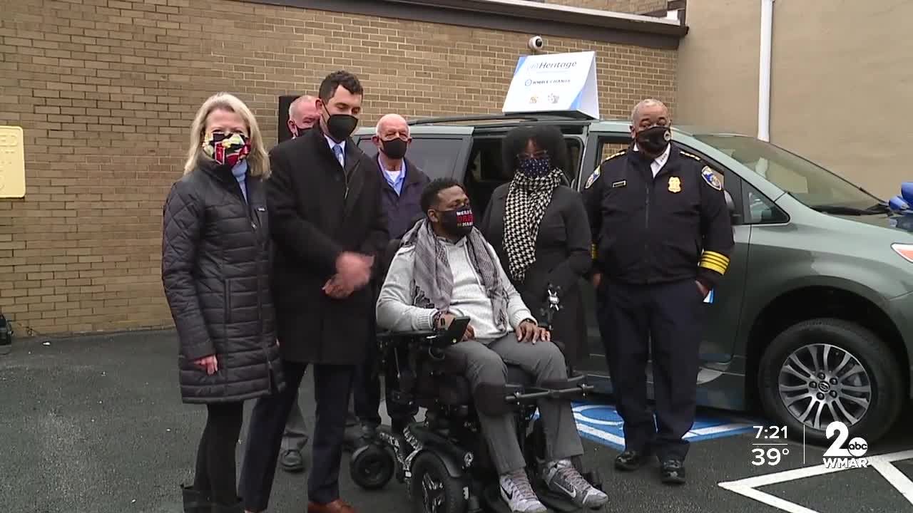 Local organizations donate handicap accessible van to wounded BPD sergeant