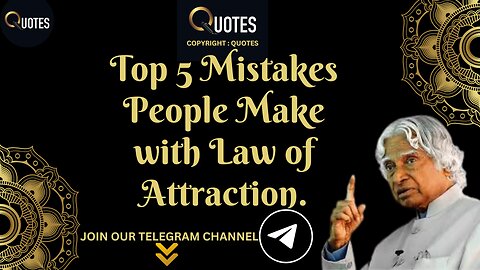 Top 5 Mistakes People Make with Law of Attraction #apjsir