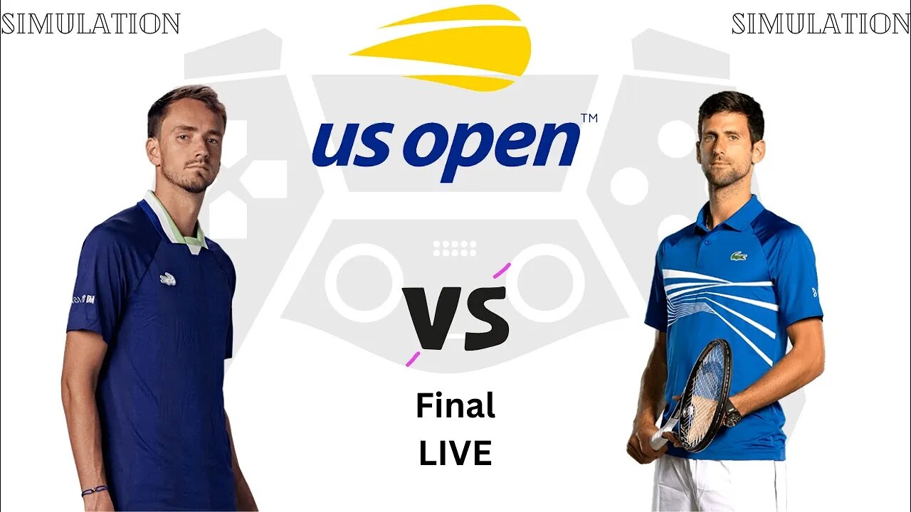 Daniil Medvedev vs Novak Djokovic | US Open Tennis Championship 2023 | Final Match Live Simulation