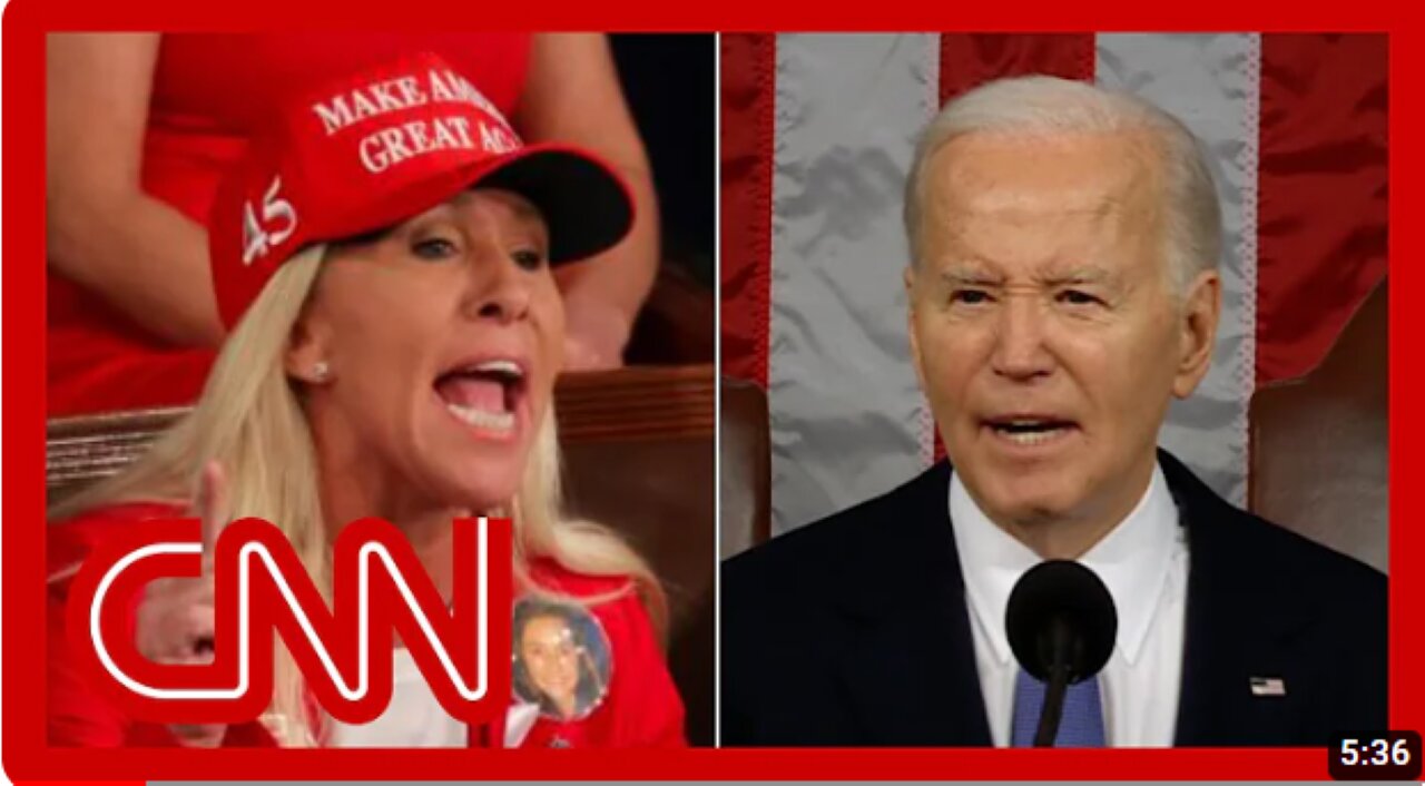 Tonight Exclusive: See Biden's response to Marjorie Taylor Greene interrupting speech|