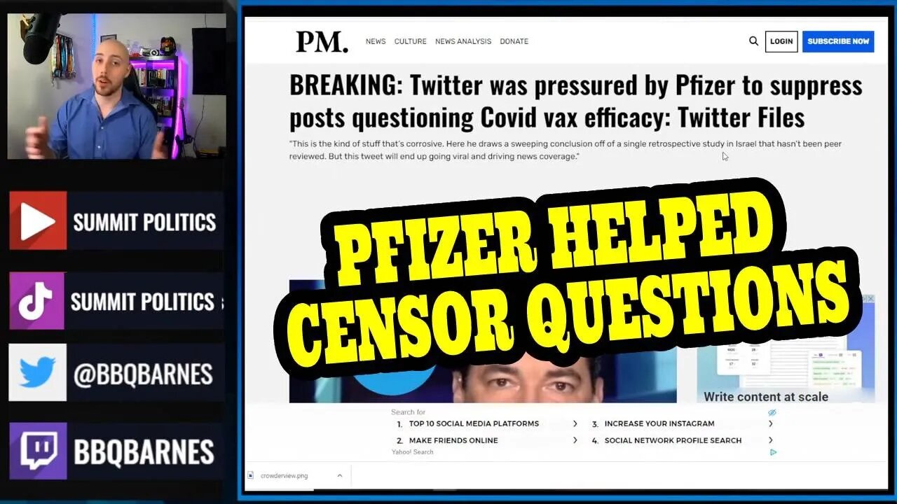 Pfizer Helped Censor People Questioning Their Products