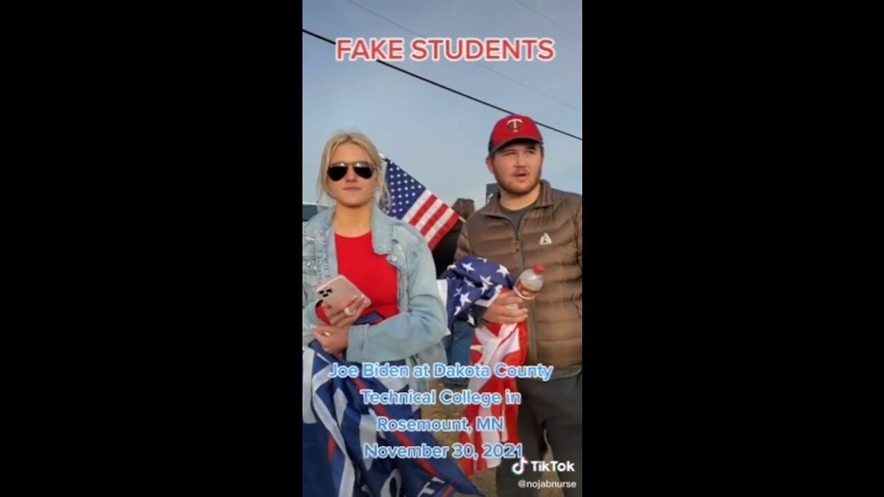 REVEALED: Joe Biden's "Student" Audience at Dakota County Technical College Were Bussed in Posers