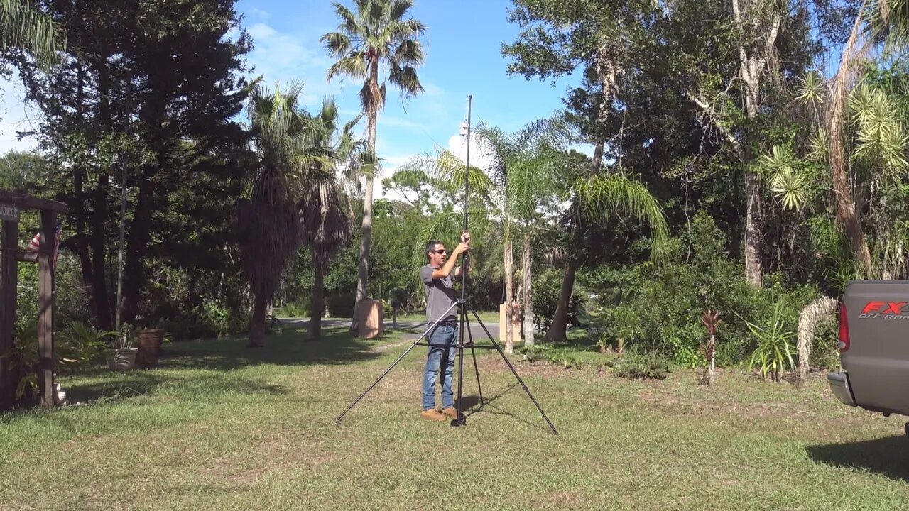 Portable Carbon Fiber Telescopic Antenna Mast With Premium Tripod, Review/Demo