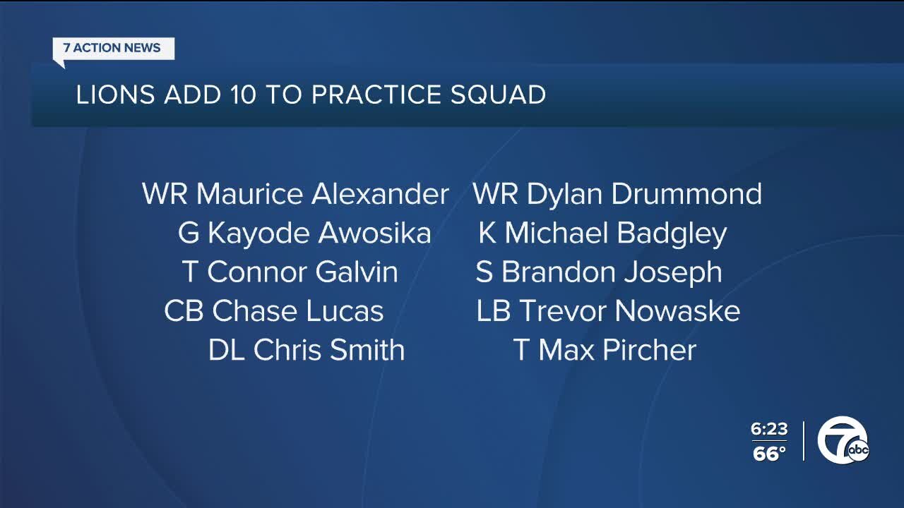 Lions add 10 to practice squad, lose Starling Thomas to Cardinals
