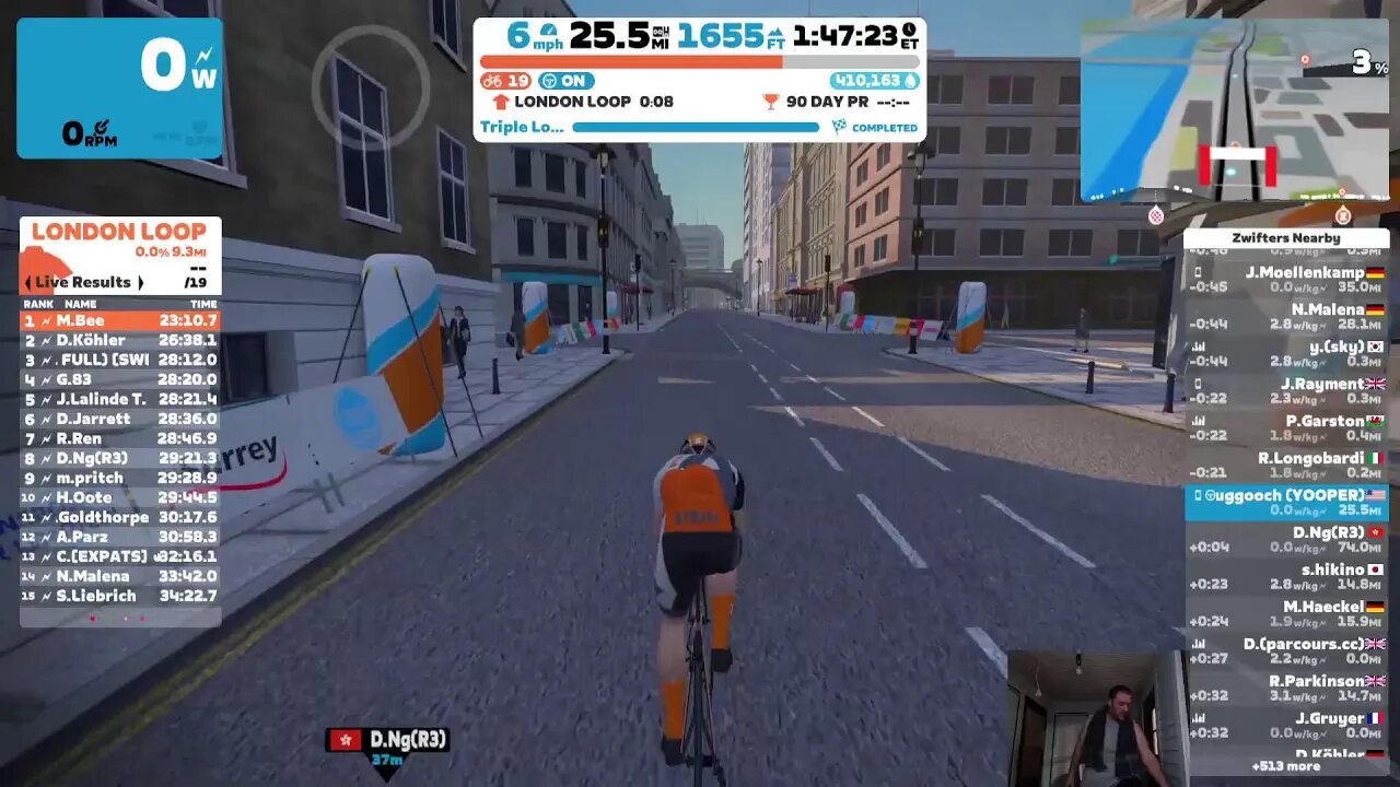 Zwift - Triple Loops in London + MUZIC