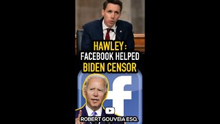 Hawley: Facebook Helped Biden Censor #shorts