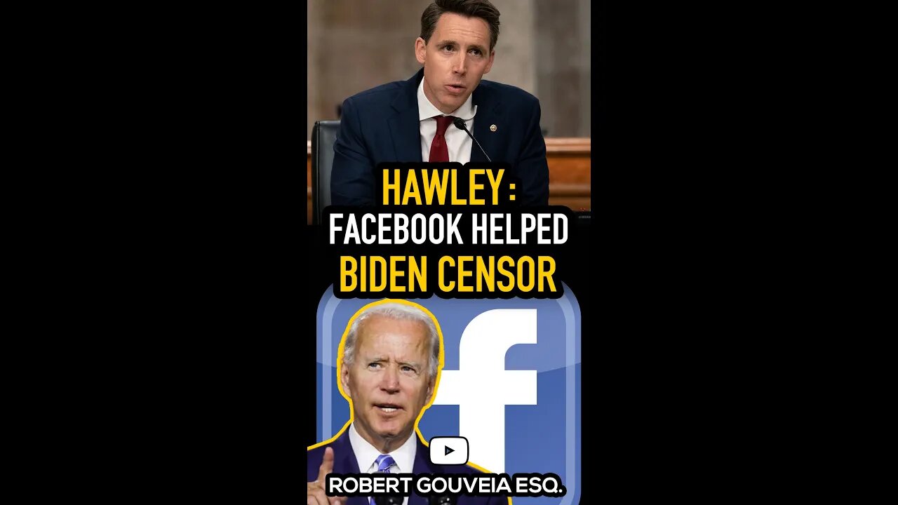 Hawley: Facebook Helped Biden Censor #shorts