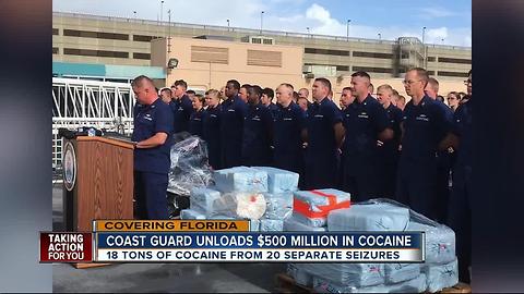 Coast Guard unloads $500M in cocaine from 20 seizures