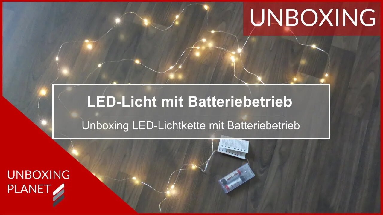 4 Meter LED-Licht mit Batteriebetrieb - Unboxing Planet