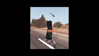 |MiniBeamNG/ Truck vs 21 Concrete Barrier #07 BeamNG.Drive #Shorts