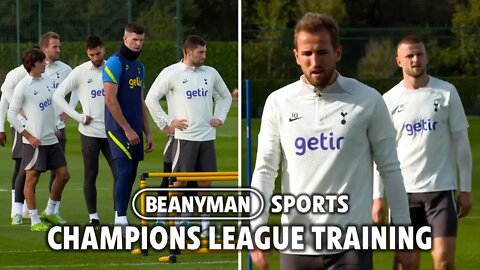 Tottenham train ahead of their Champions league match against Marseille