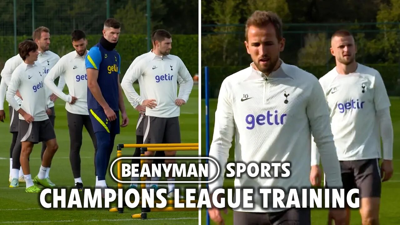 Tottenham train ahead of their Champions league match against Marseille