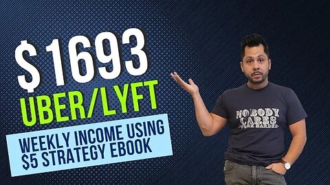 $1693 weekly income multiapping uber and lyft still using my $5 strategy ebook.