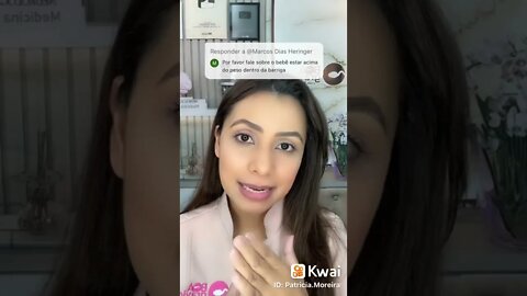 Fale sobre o bebê estar acima do peso na barriga