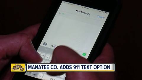 Manatee County offers text to 911 service