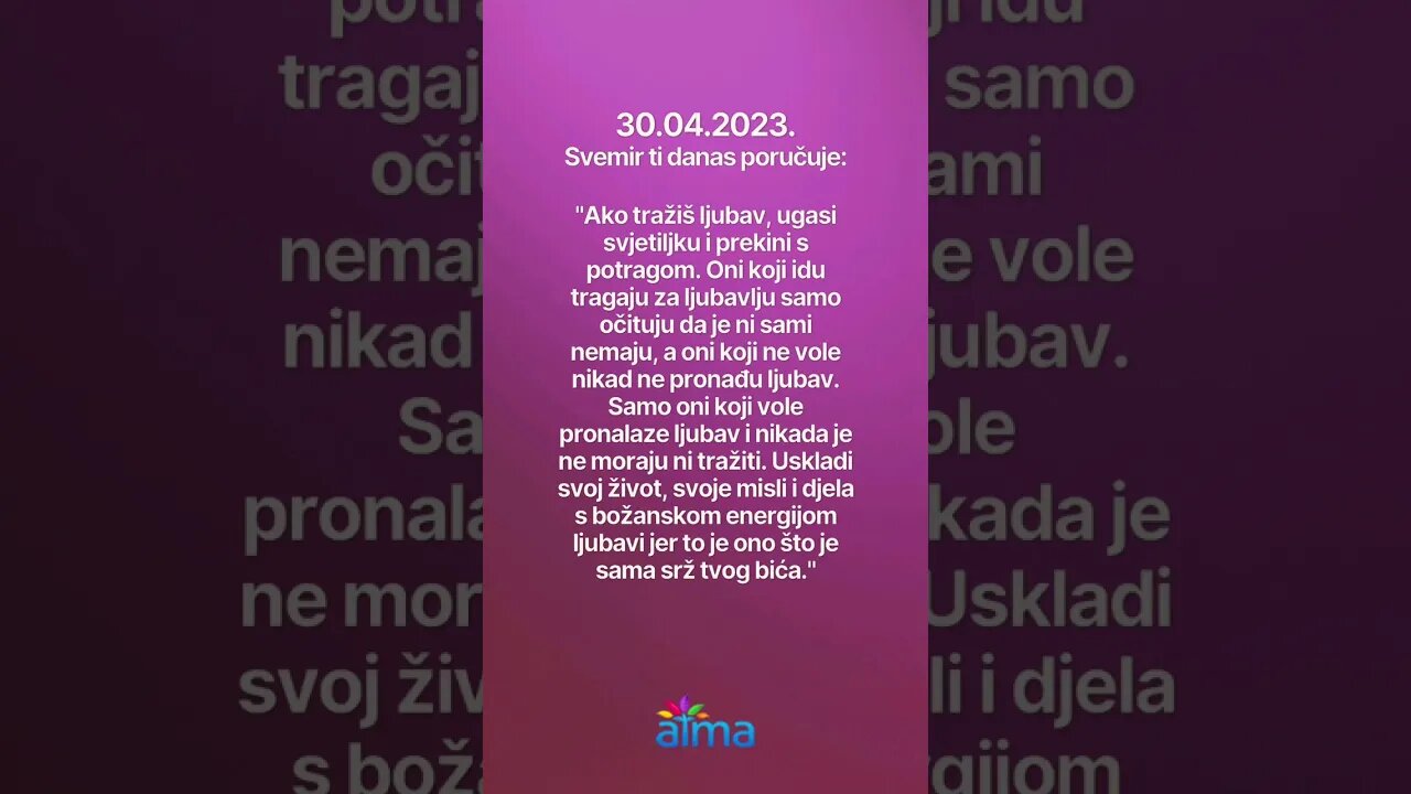 Poruka Svemira 30.04.2023. 💙