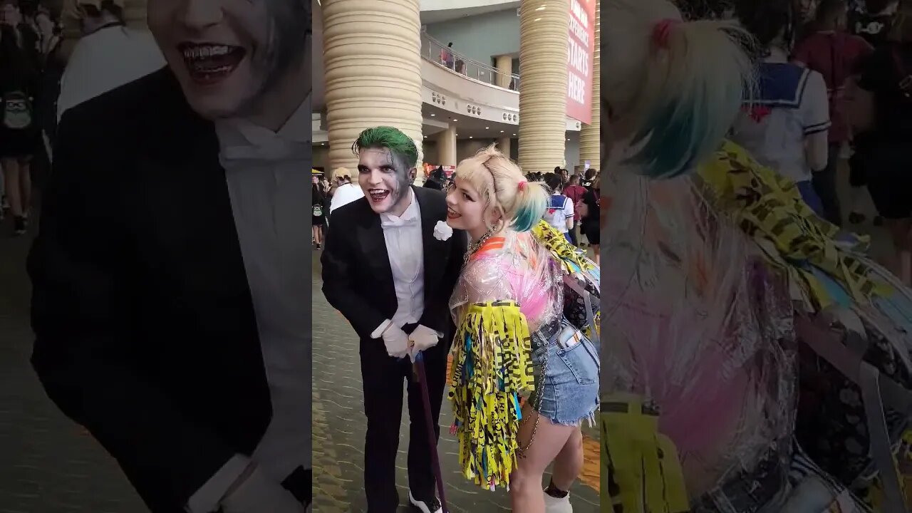 Jared Leto and Margot Robbie Cosplay Joker and Harley | Megacon