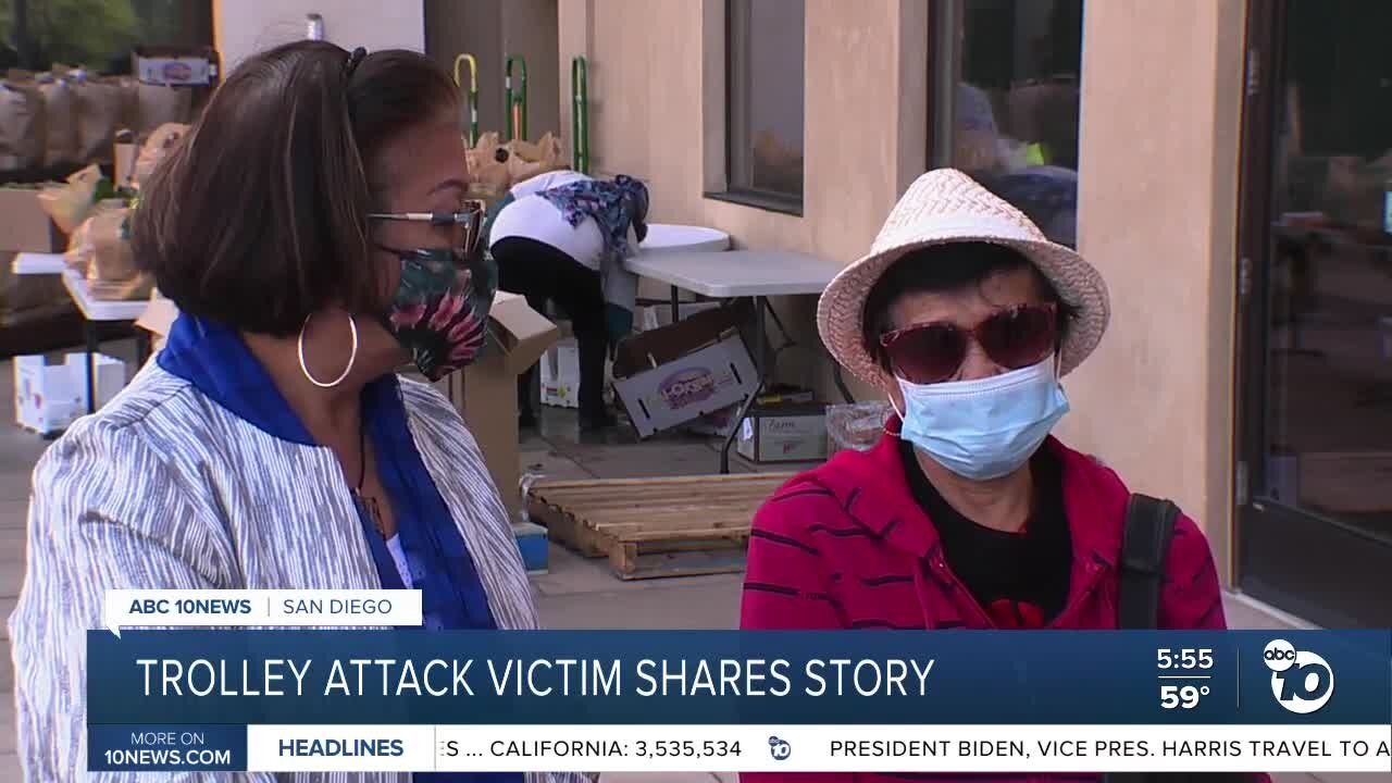 Elderly Filipino woman attacked on San Diego trolley shares story