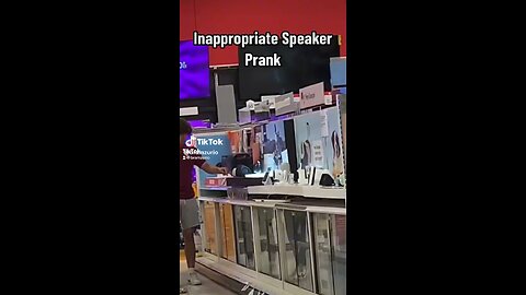 Inappropriate speaker prank