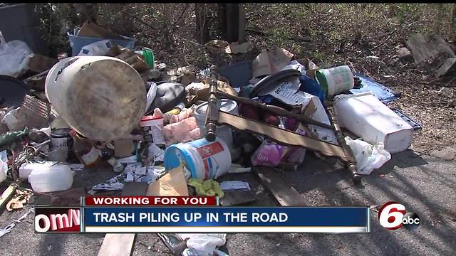 Trash piling up is a major concern in Indianapolis neighborhoods