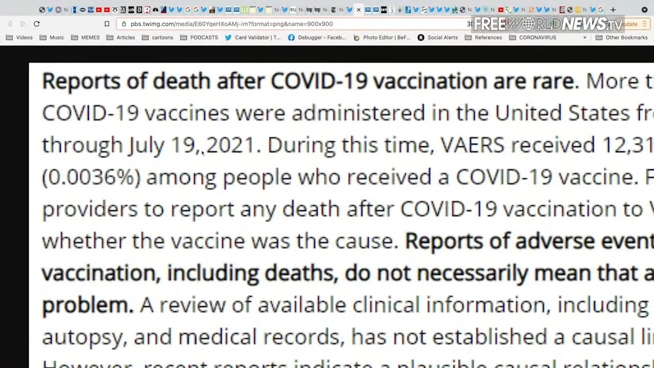 Watch CDC Delete Thousands of COVID Vax Deaths In Real Time - 2621