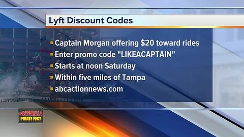 Captain Morgan to give away free Lyft rides during Gasparilla