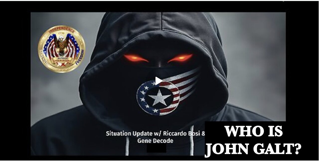 PATRIOT UNDERGROUND W/ Situation Update w/ Lt. Colonel Riccardo Bosi & Gene Decode. JGANON, SGANON