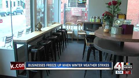 Businesses freeze up when winter weather strikes