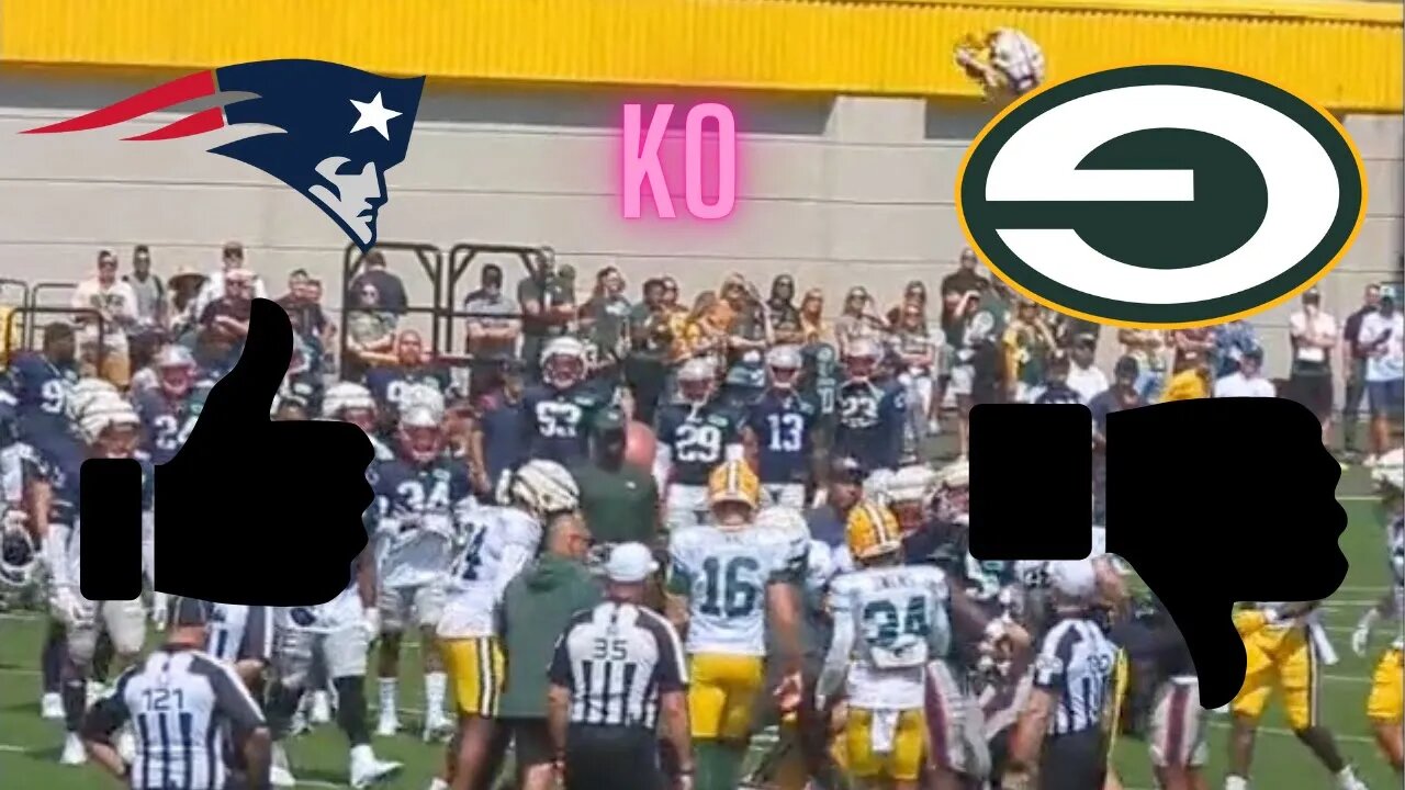 New England Patriots Punch Green Bay Packers in Mouth at Practice - Training Camp 2023