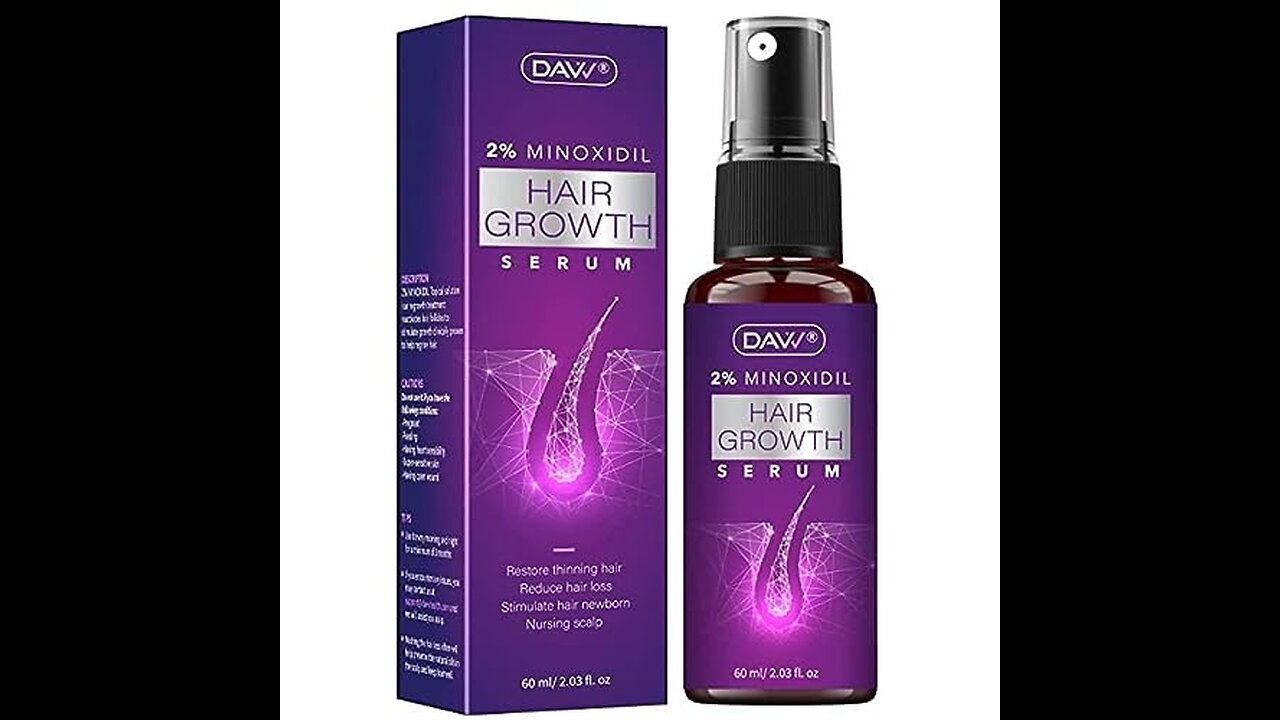 Minoxidil for Women Hair Growth - 2% Minoxidil with Biotin for Stronger, Thicker, and Longer Ha...