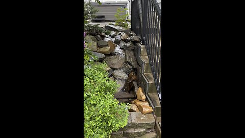 Backyard waterfall