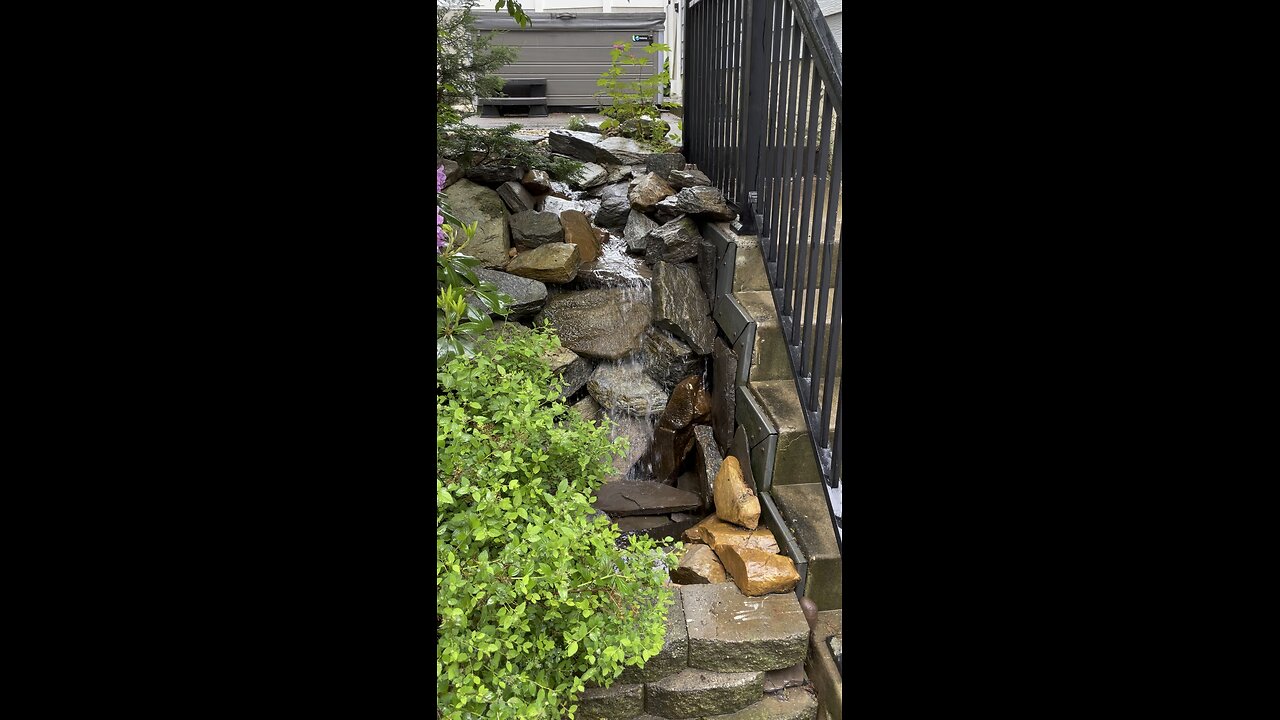 Backyard waterfall