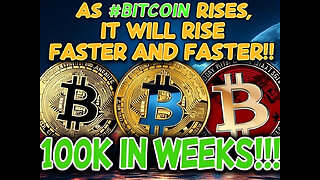 AS #BITCOIN RISES, IT WILL RISE FASTER AND FASTER!! 100K IN WEEKS!!