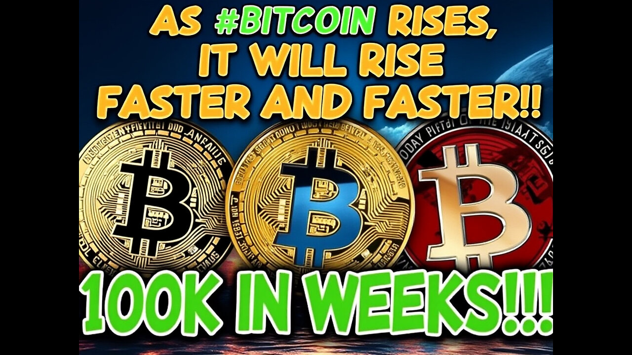 AS #BITCOIN RISES, IT WILL RISE FASTER AND FASTER!! 100K IN WEEKS!!