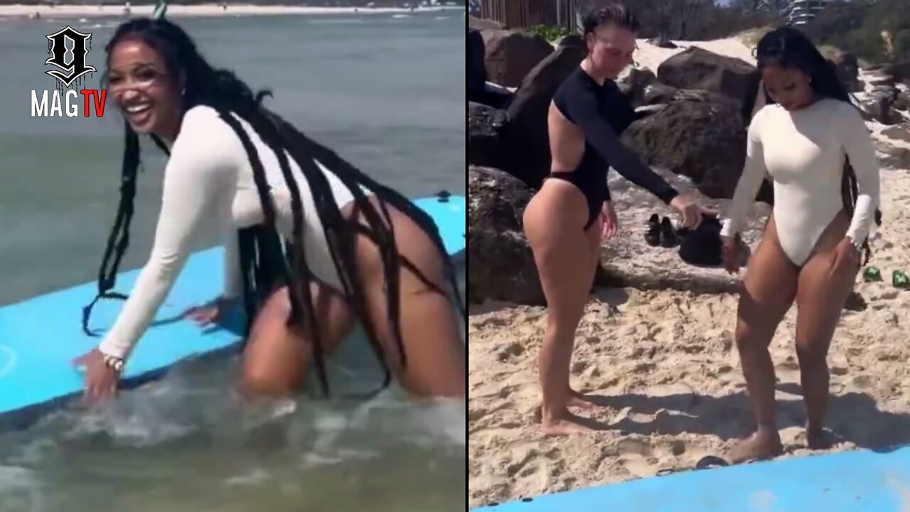 Shenseea's Surf Instructor Is Causing Waves! 🌊