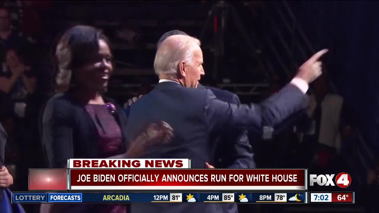 Joe Biden announces he is running for president in 2020