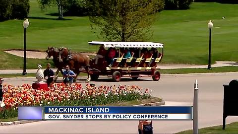 Governor Snyder stops by Mackinac policy conference