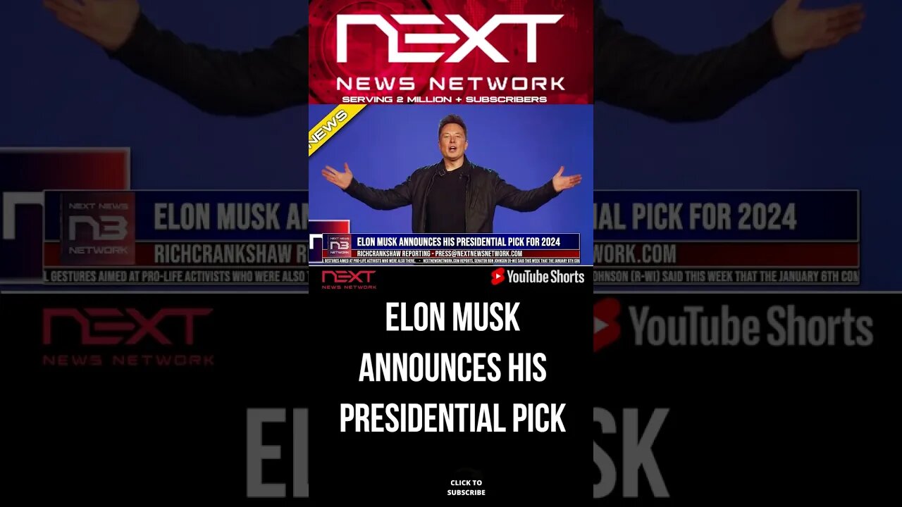 Elon Musk Announces His Presidential Pick for 2024 #shorts