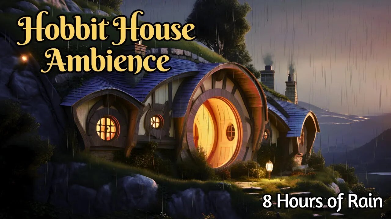 Rainy Day in the Shire: Soothing Hobbit House Ambience - 8 Hours of Soothing Rainfall