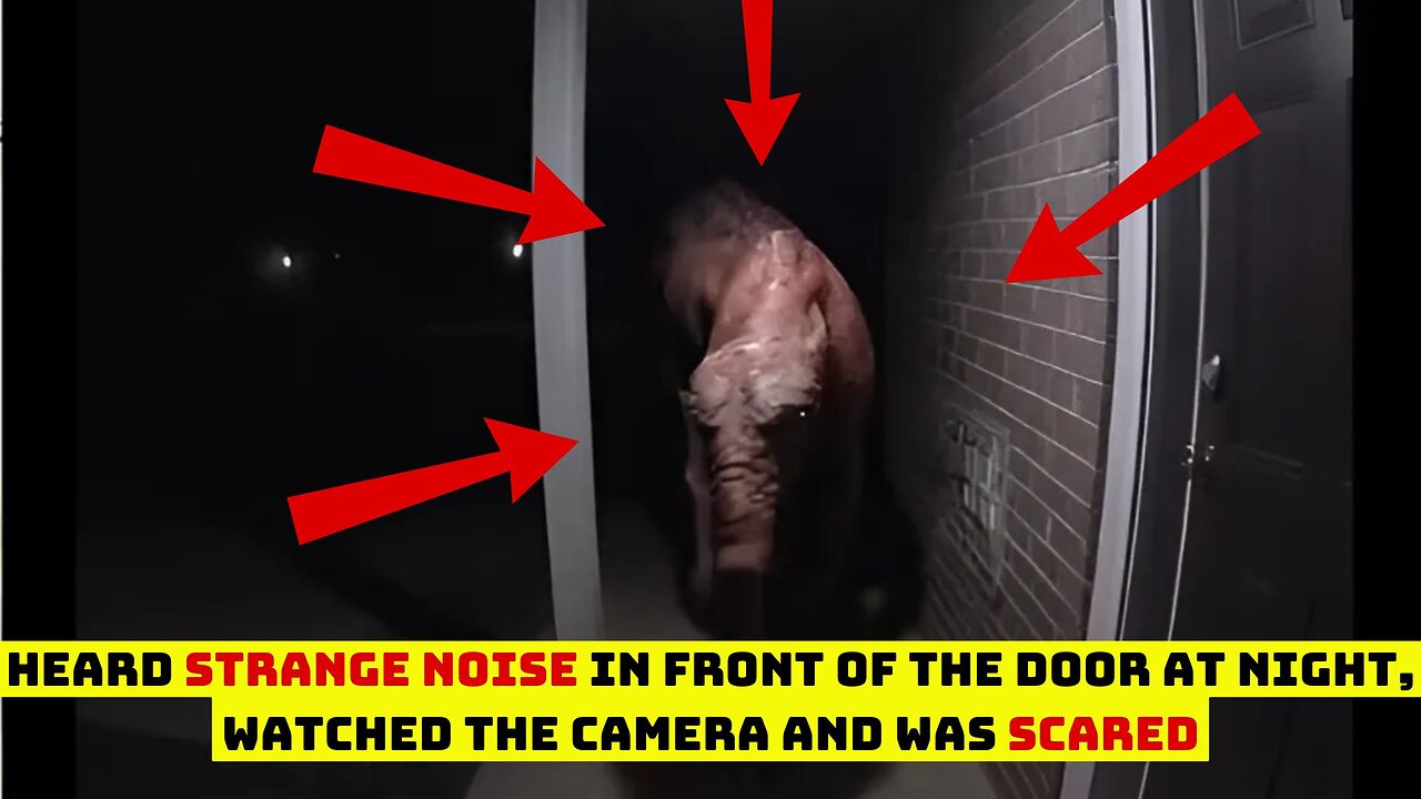 heard strange noises at the door at night