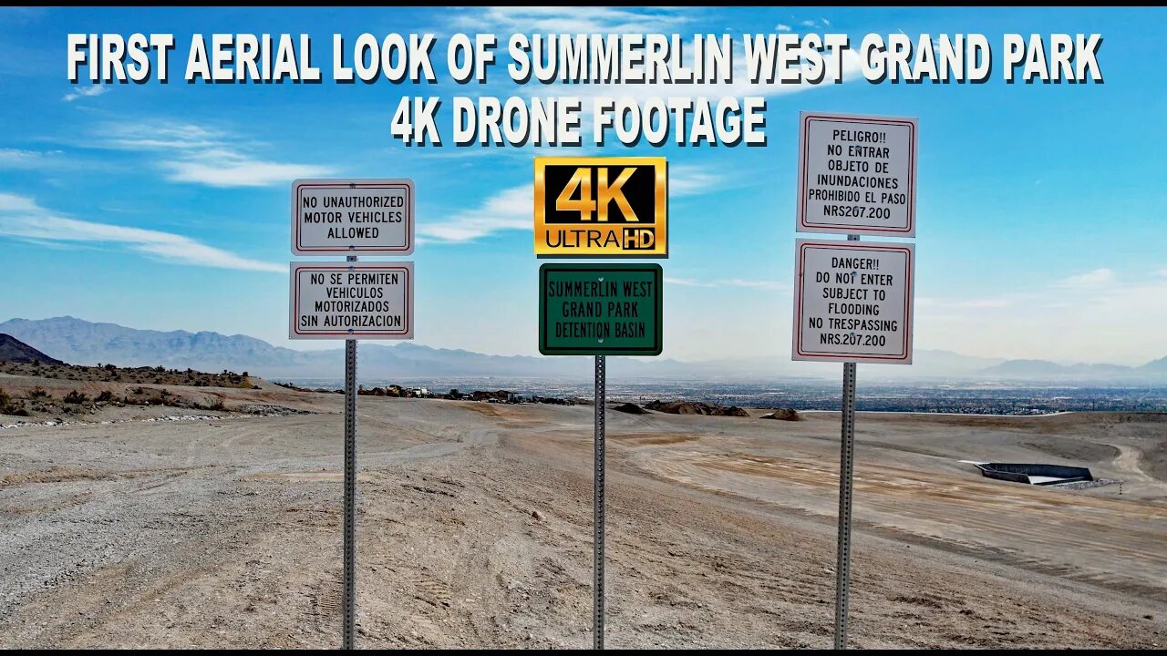 First Aerial Look of Summerlin West Grand Park 4K Drone Footage