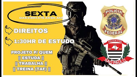 #36 Estude Comigo | Polícia Federal Agente/Escrivão 👉 Motivação p/ o Combate (Serve Polícias Civis)