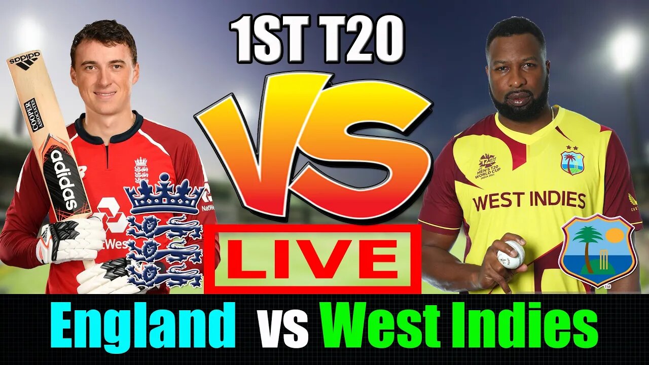 England vs West Indies Live , 1st t20 live , ENG vs WI live , Live Cricket Score, Commentary