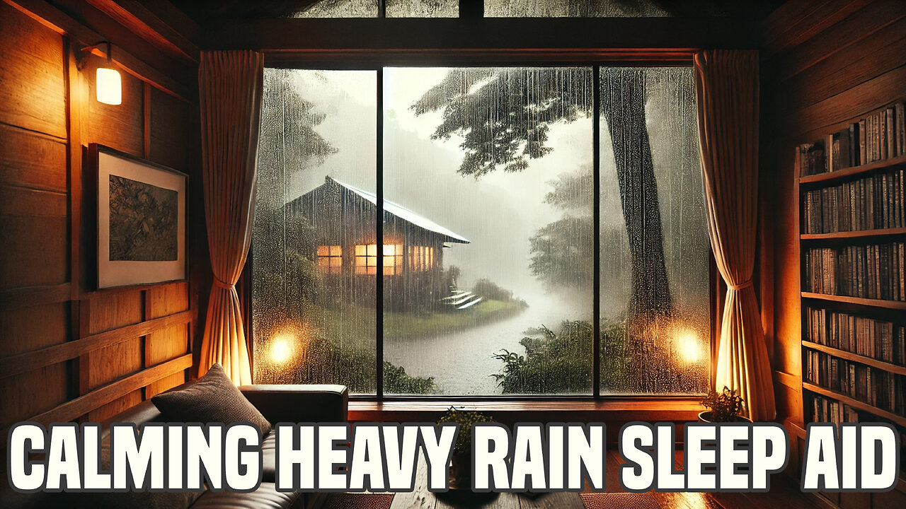 8 Hours of Heavy Rain Sounds for Deep Sleep | Black Screen | White Noise for Relaxation 🌧️💤