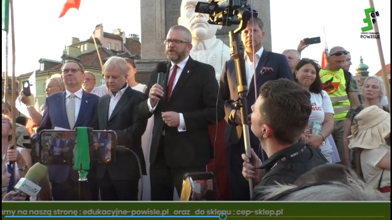 Poseł Grzegorz Braun - przemówienie na Drugim Marszu Dmowski na Zamek podKolumną Zygmunta 25.06.2022