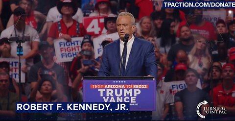 TRUMP INTRODUCES ROBERT F. KENNEDY AT AZ FOR TRUMP RALLY - RFK SPEAKS & TRUMP FOLLOW UP- 18 mins.